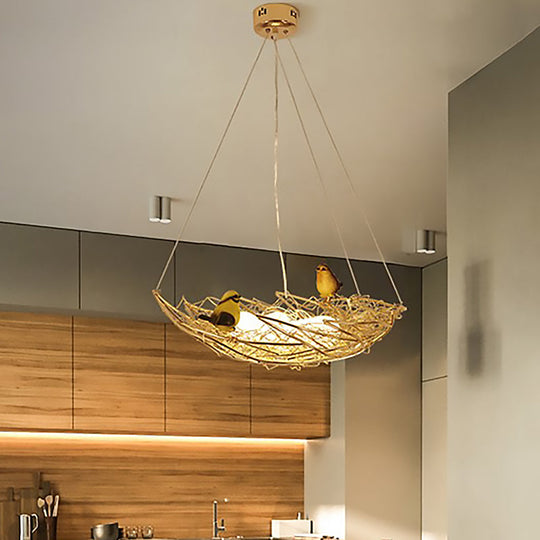 Gold Metal Art Deco Chandelier - Nest Lighting, 19.5"/21.5" Wide, 6/9 Lights, Ceiling Lamp