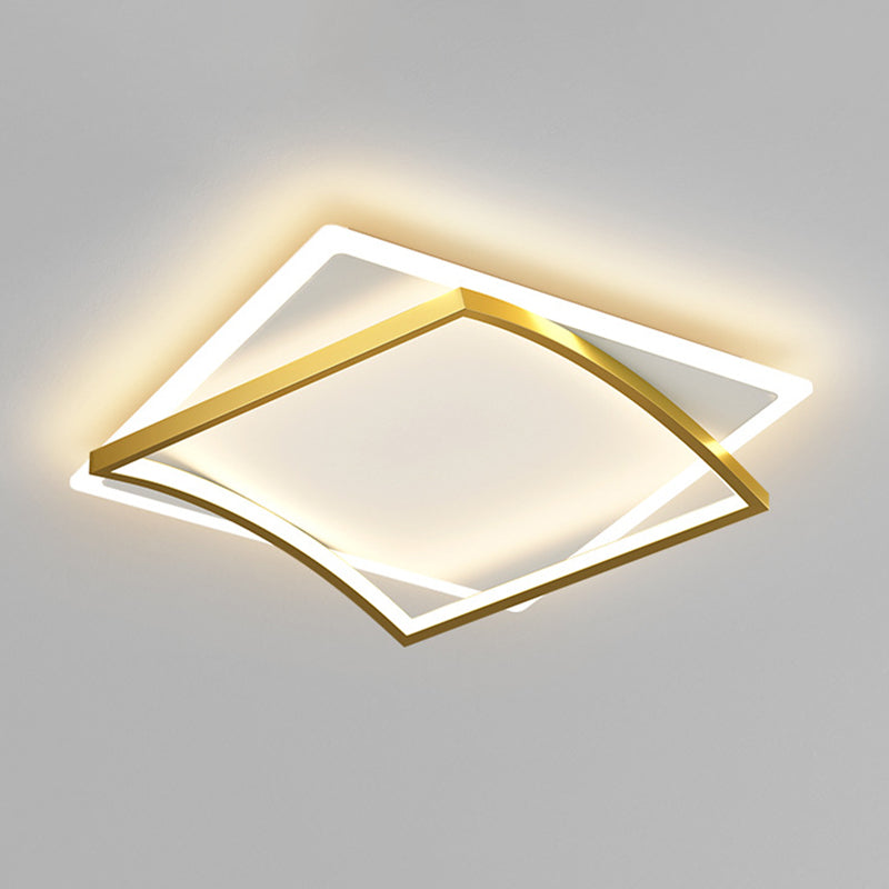 Modern Minimalist Geometric Flush Mount Led Ceiling Light For Bedrooms