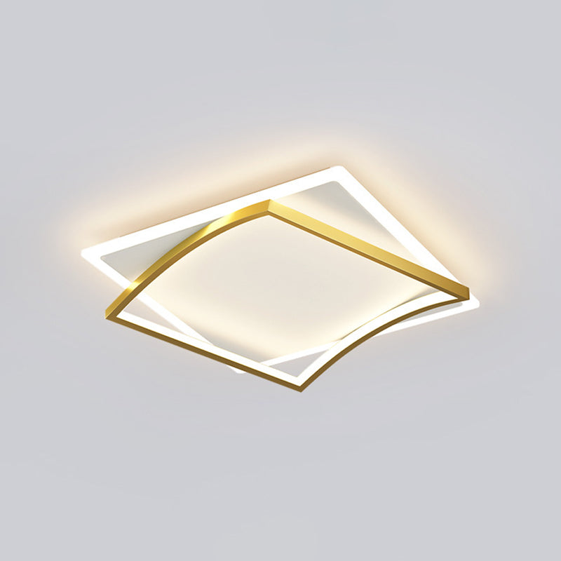 Modern Minimalist Geometric Flush Mount Led Ceiling Light For Bedrooms Gold / 22 Warm