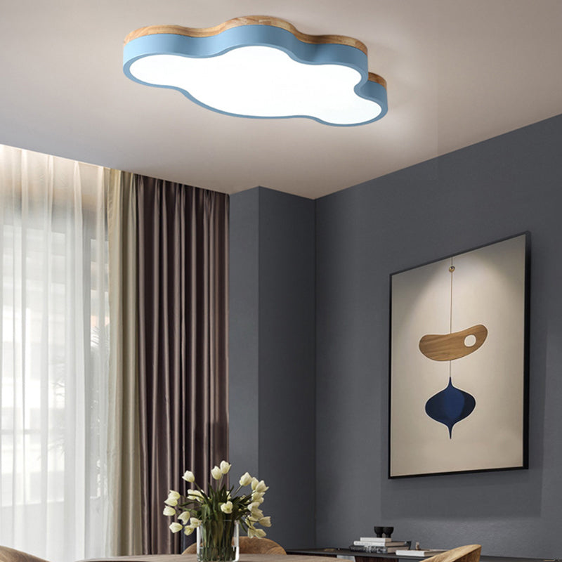 Nordic-Style Led Metal Flush-Mount Ceiling Lamp For Kids Bedroom