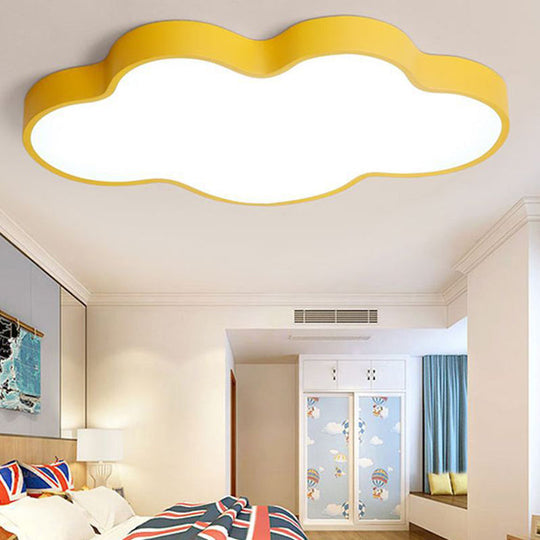 Nordic-Style Led Metal Flush-Mount Ceiling Lamp For Kids Bedroom