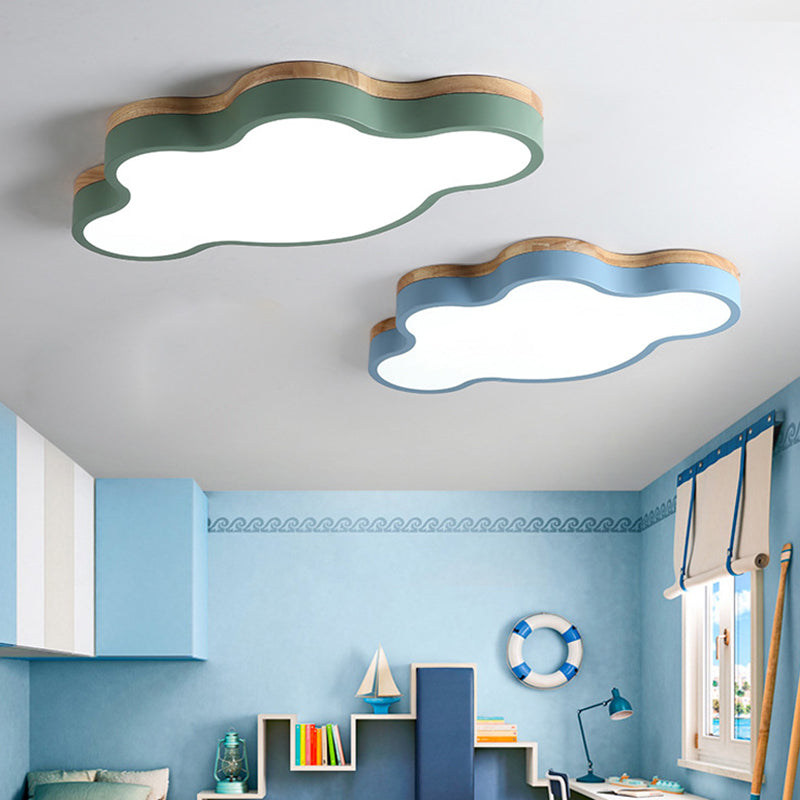 Nordic-Style Led Metal Flush-Mount Ceiling Lamp For Kids Bedroom