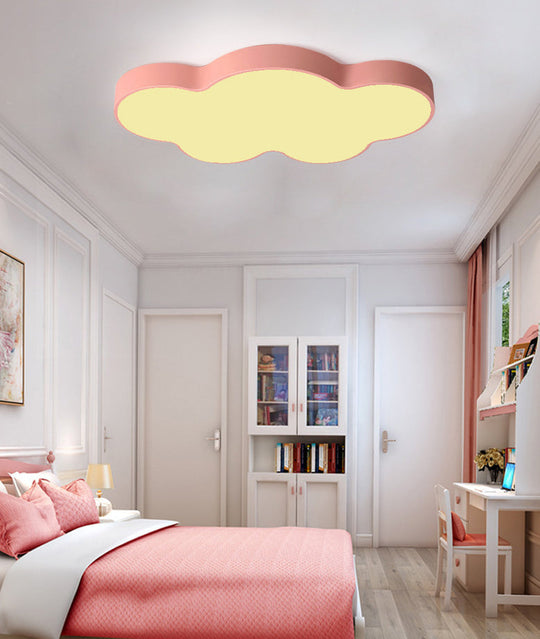 Nordic-Style Led Metal Flush-Mount Ceiling Lamp For Kids Bedroom