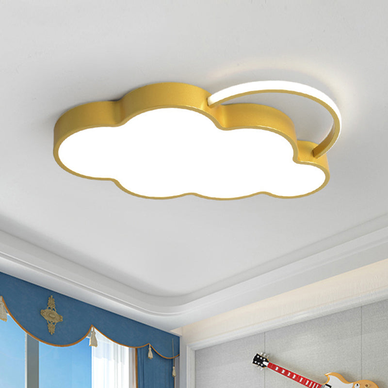 Cloud-Shaped Nordic Led Flush Mount For Kids Bedroom
