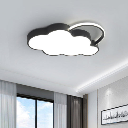 Cloud-Shaped Nordic Led Flush Mount For Kids Bedroom