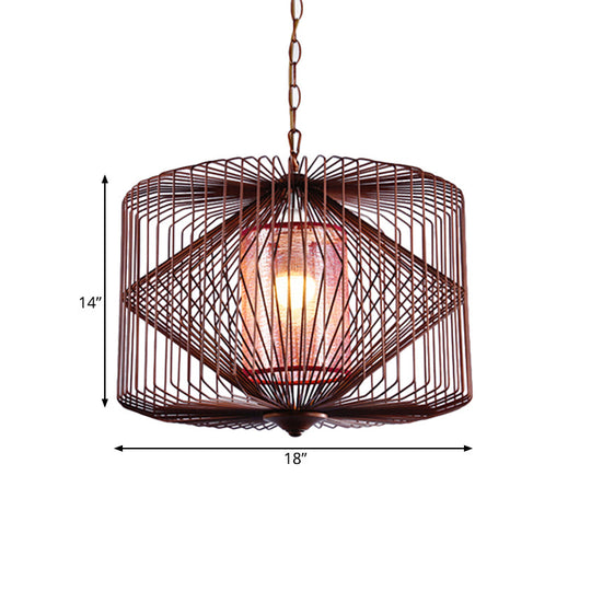 Rustic Geometric Pendant Lamp - Perfect For Restaurants