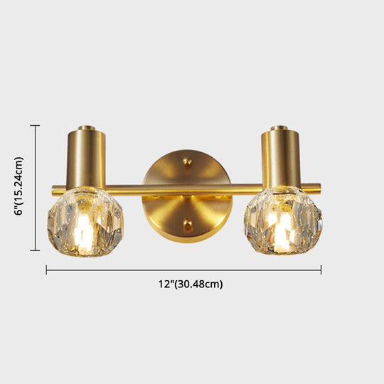 Modern Luxury Circle Vanity Wall Light Fixture - Copper Lighting