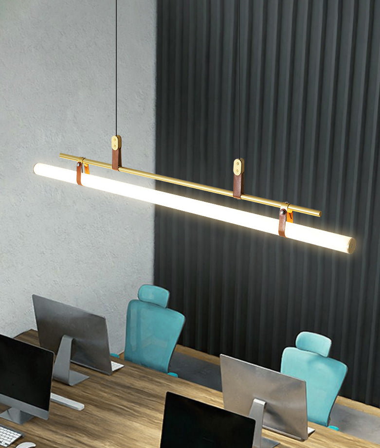 Acrylic Island Pendant Light: Sleek Pole Design With Led: Perfect For Dining Room