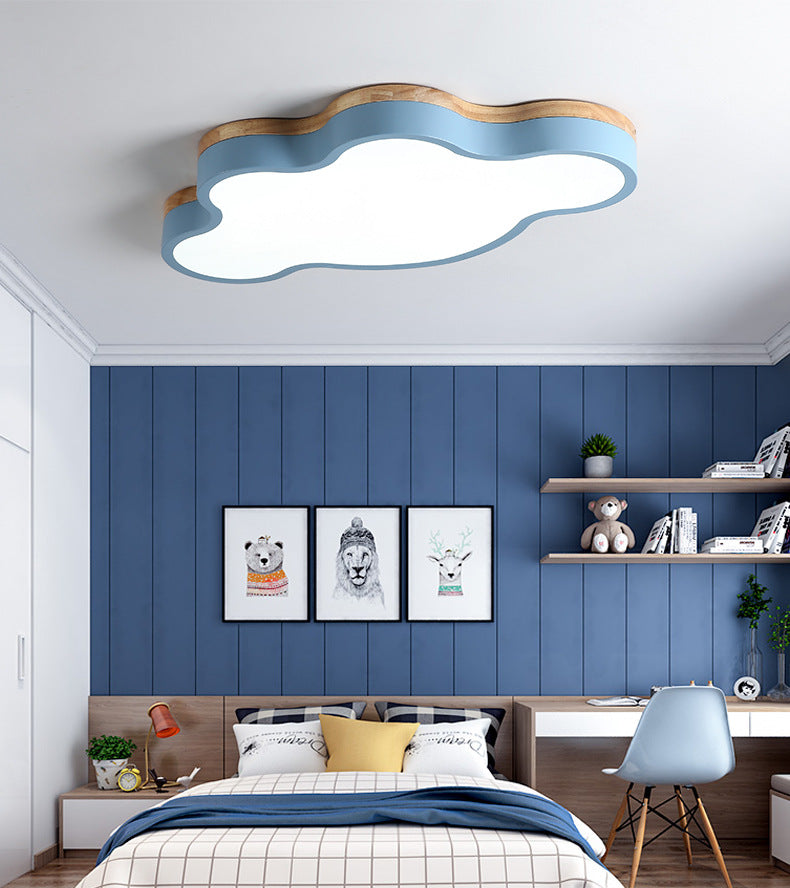 Nordic Cloud Shape Led Flush Mount Ceiling Lamp For Kids Bedroom