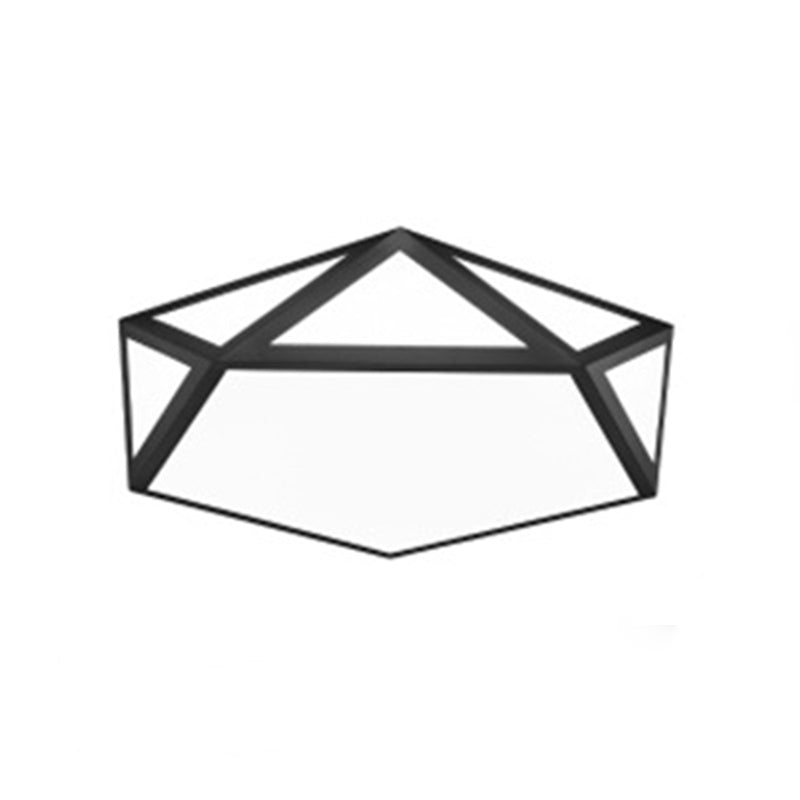 Diamond Nordic Led Ceiling Lamp For Bedroom - Flush Mount Style Black / 16.5 White