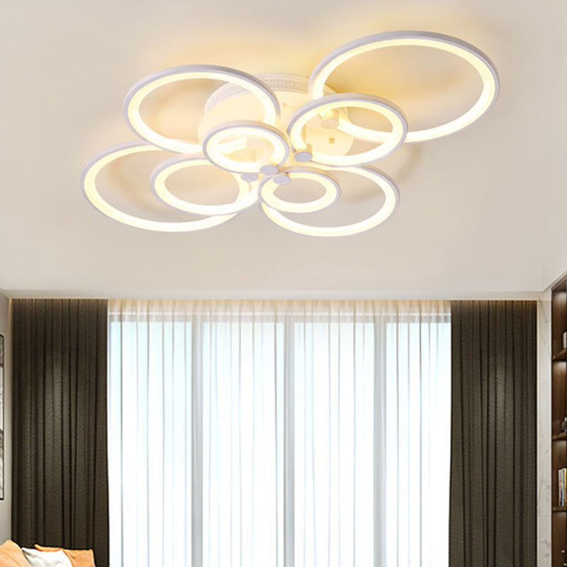 Modern Led Acrylic Flush Mount Ceiling Light For Bedroom