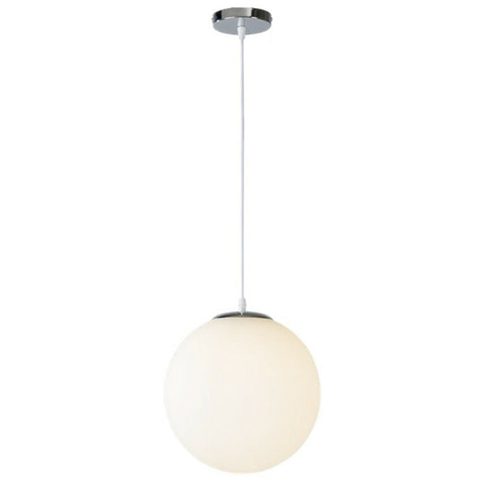 Modern 1 Light Glass Ball Pendant For Clothing Store Ceiling Simple & White / 6