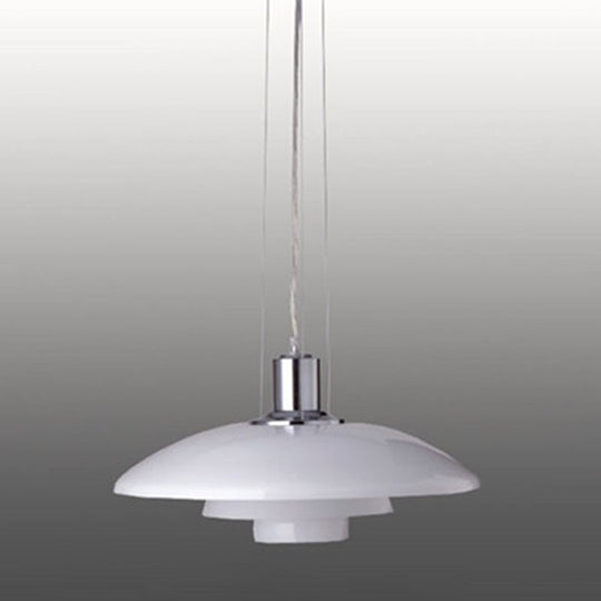 Modern Glass Pendant Light For Restaurants - 1 Flared Design