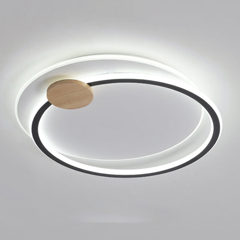 Circle Metal Flush Mount Ceiling Light - Simple Led Close To Lighting Fixture