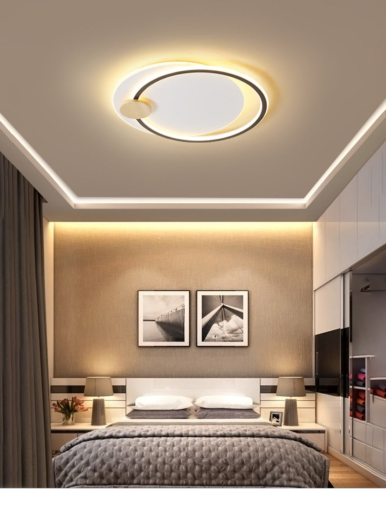Circle Metal Flush Mount Ceiling Light - Simple Led Close To Lighting Fixture