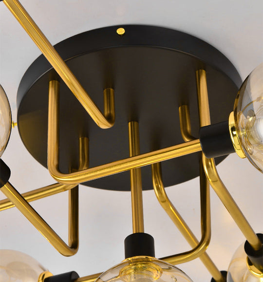 Minimalist Glass Globe Ceiling Flush Mount Light Fixture
