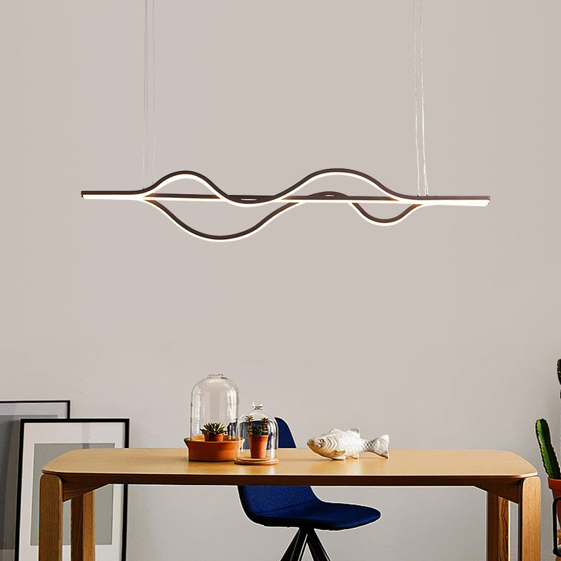 Contemporary Island Lighting: Brown Lines Led Acrylic Ceiling Fixture