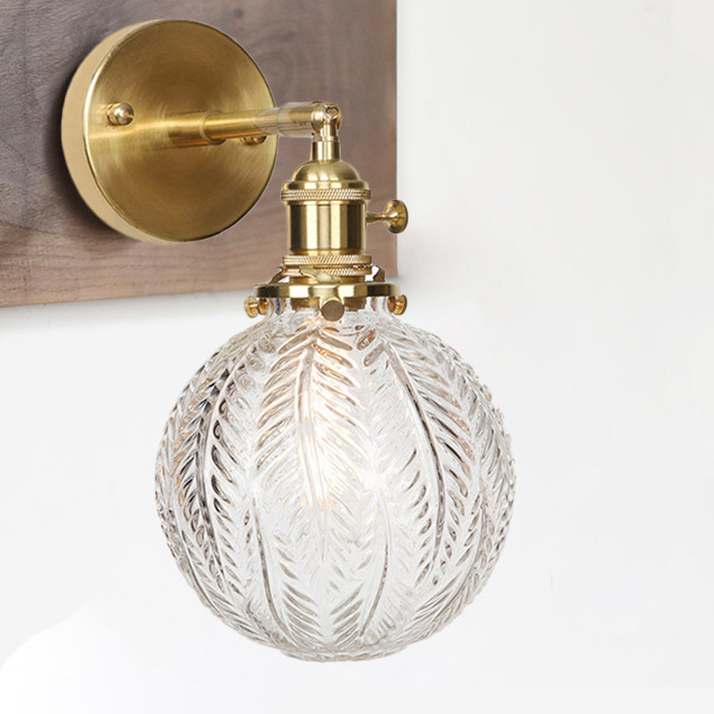 Contemporary Prismatic Glass Wall Sconce With Geometric Design - Brass Mount Light Fixture / A