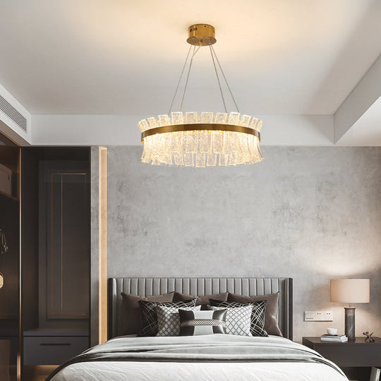 Modern Crystal Led Brass Chandelier For Living Room Ceiling