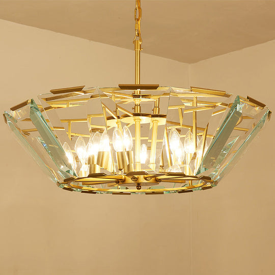 Modern Crystal Pendant Light Fixture - Gold 6-Head Dining Room Chandelier
