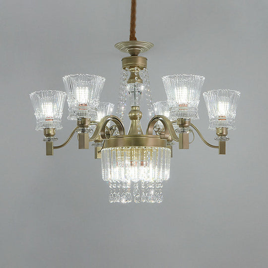 Sputnik Crystal Chandelier - Contemporary Ceiling Light With 11/13/15 Satin Brass Heads 37.5/40.5/41