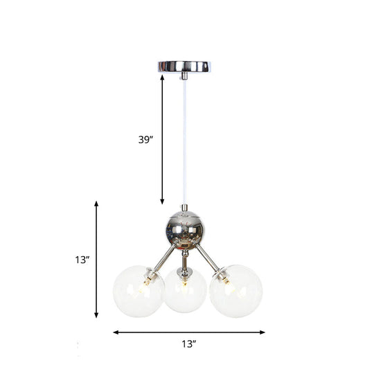 Industrial Style Hanging Chandelier Light With Amber/Clear/Smoke Gray Glass In 3/9/12 Lights -
