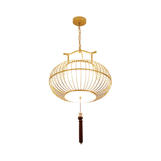 Traditional Cylinder Dining Room Pendant Light - Fabric Shade 12/16/19.5 Wide Black/Gold Hanging