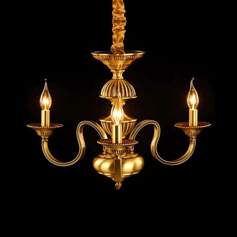 Suspended Metal Pendant Chandelier With Colonial-Inspired Design & 3/5/6 Lights Ideal For Dining