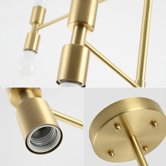 Modern Gold 12-Light 3-Tier Metal Hanging Chandelier Lamp Kit for Bedroom