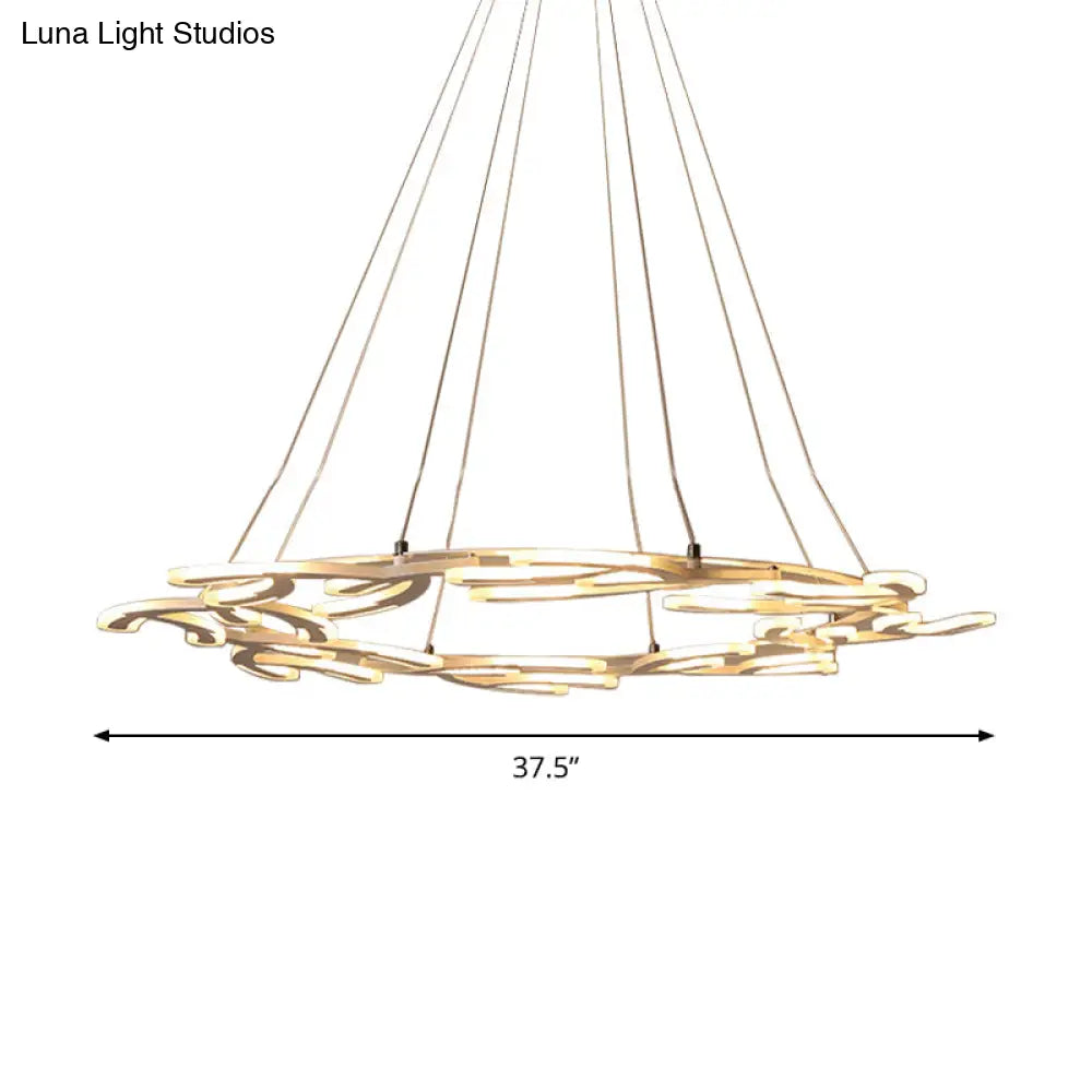 29.5/37.5/45 Acrylic Branch Led Chandelier Pendant Ceiling Light