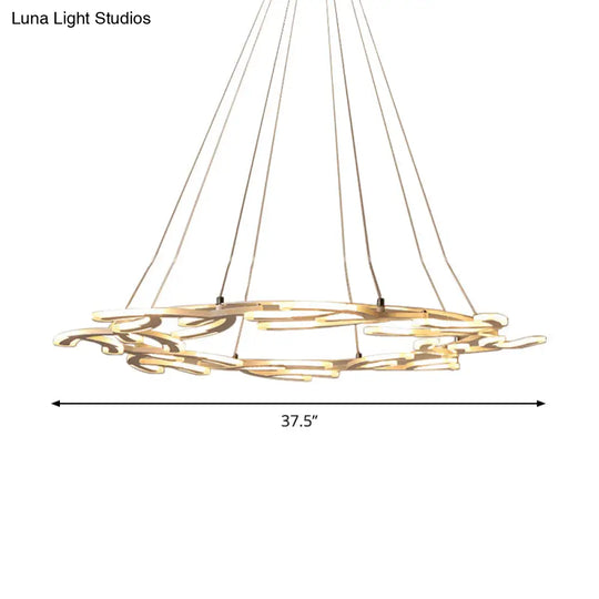 29.5/37.5/45 Acrylic Branch Led Chandelier Pendant Ceiling Light