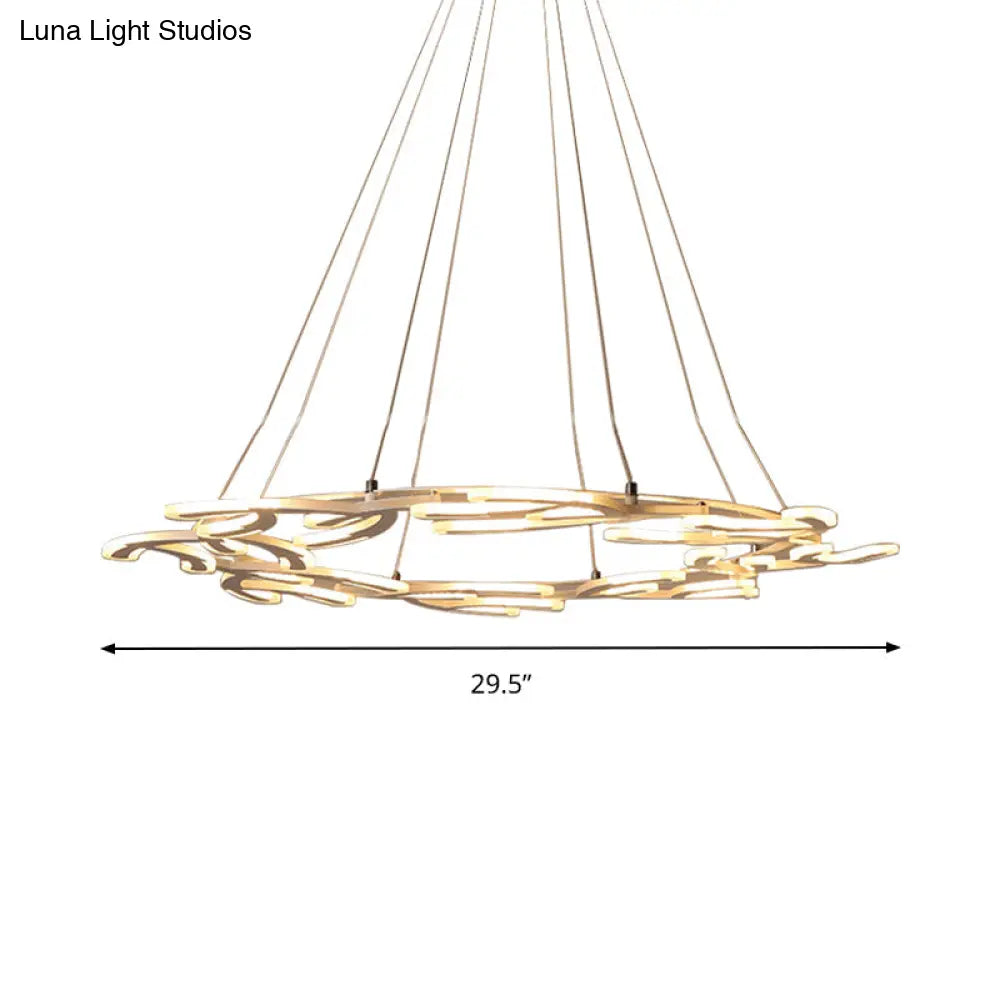 29.5/37.5/45 Acrylic Branch Led Chandelier Pendant Ceiling Light