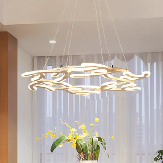 29.5/37.5/45 Acrylic Branch Led Chandelier Pendant Ceiling Light White / 29.5