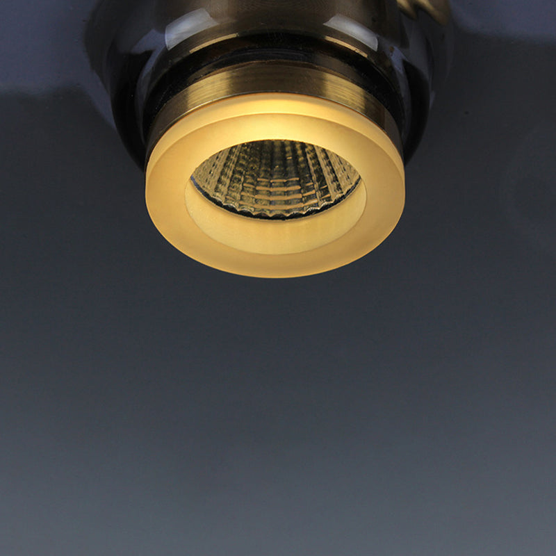Smoky Glass Dome Pendant Light With Warm/White Bulb For Contemporary Home Décor