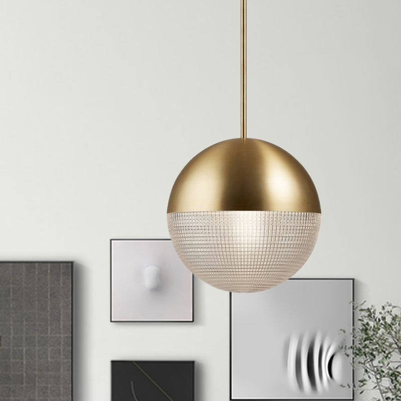 Contemporary Black/Gold Prismatic Glass Ball Pendant Light - Perfect For Bedroom Gold