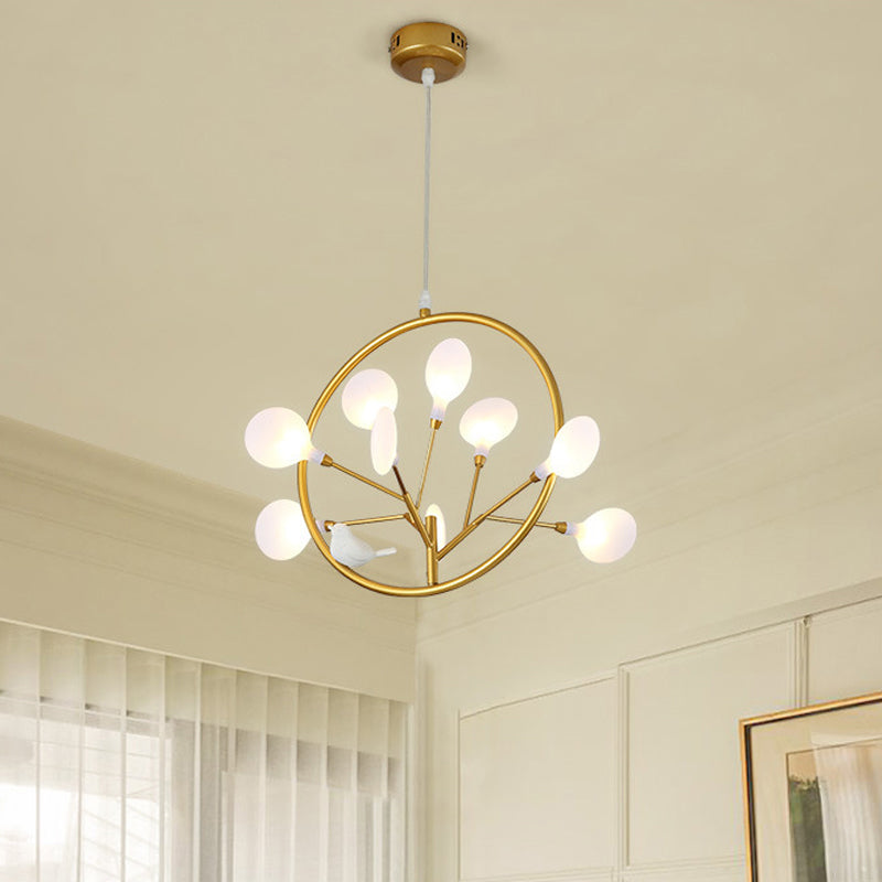 Postmodern Brass Branch Chandelier Pendant Light with LED Hanging Kit - Warm/White Light