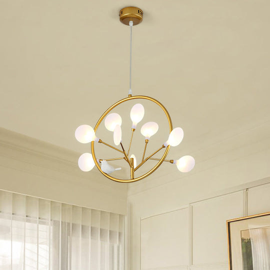 Postmodern Brass Branch Chandelier Pendant Light with LED Hanging Kit - Warm/White Light