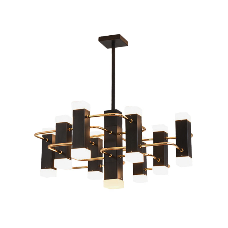 Modern Black Sputnik Pendant Chandelier with 4/8 Heads in 2 Color Options