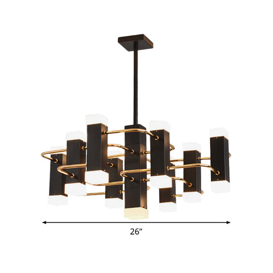 Modern Black Sputnik Pendant Chandelier with 4/8 Heads in 2 Color Options