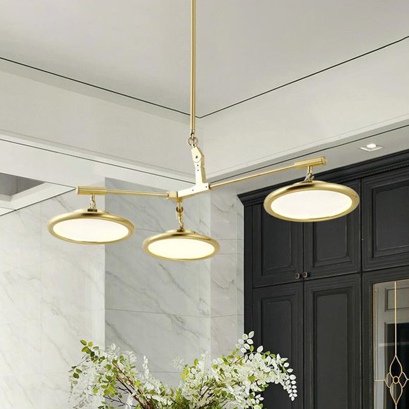 Modern Gold Branch Chandelier Light Fixture With 3/5 Pendant Lights In Warm/White 3 / Warm