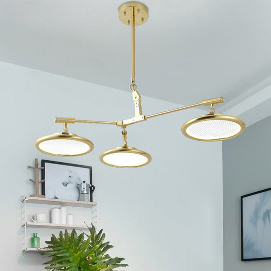 Modern Gold Branch Chandelier Light Fixture With 3/5 Pendant Lights In Warm/White 3 / White