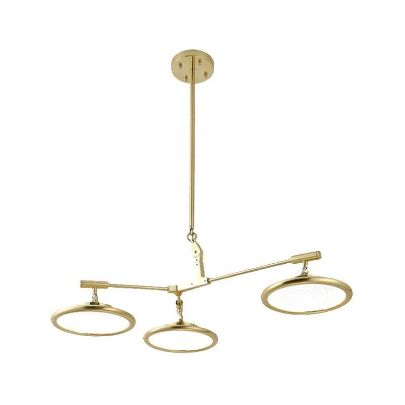 Modern Gold Branch Chandelier Light Fixture With 3/5 Pendant Lights In Warm/White