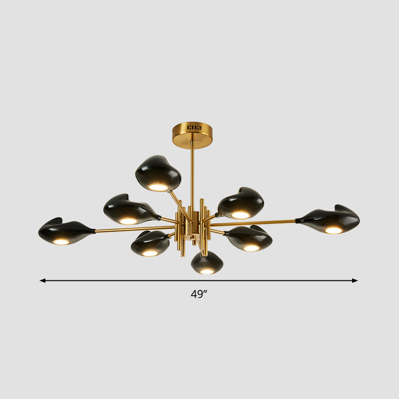 Sputnik Pendant Light Fixture - Modern Metal Brass Chandelier