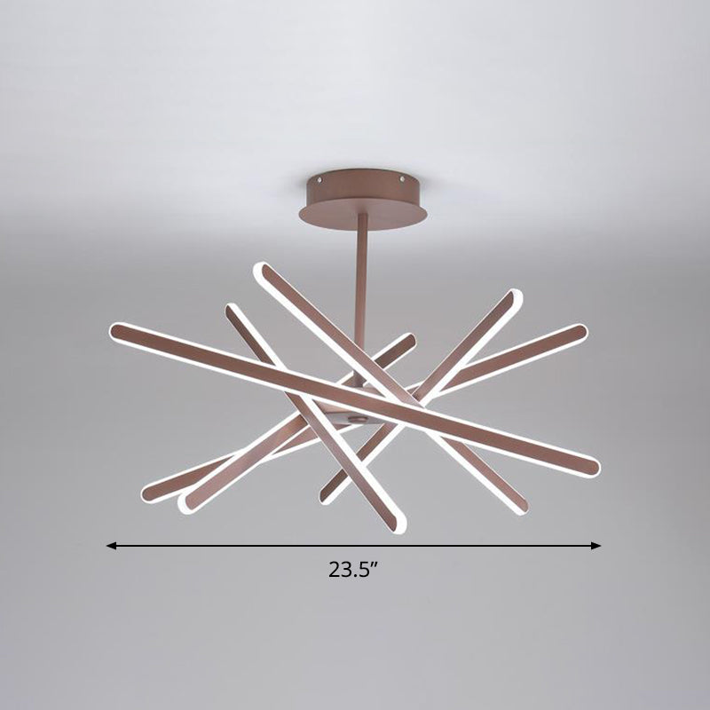 Contemporary Stacked Acrylic Hanging Lamp - 23.5/31.5 Wide Led Pendant Chandelier Warm/White Light