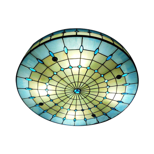 Tiffany-Style Ceiling Light For Bedroom With Jewel Decoration