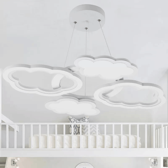 Nordic Acrylic Led Cloud Ceiling Pendant Light For Bedroom - Warm/White Lighting White /