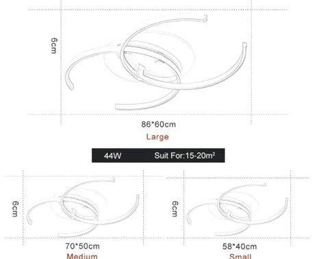 New Dimming Ceiling Lights For Living Study Room Bedroom Home Dec Plafond Iron Shape Modern Led Lamp