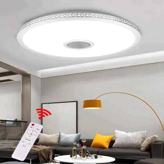 Led Ceiling Light Bluetooth And Music With Colourful Dimmer Rgb Remote Control For Living Room