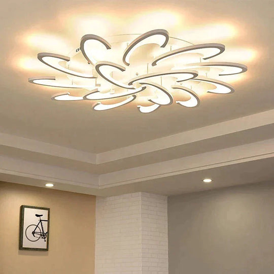 Black White Body Led Ceiling For Living Room Acrylic Lampara De Techo Modern Lamp Indoor Home