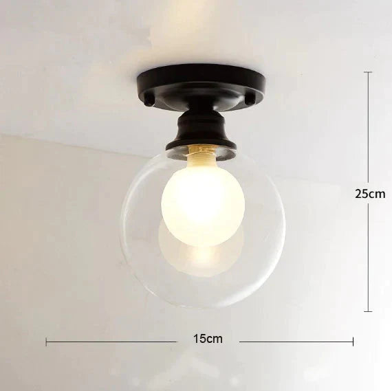 Modern Minimalist Glass Bulb Lamp Ceiling A / Warm Light